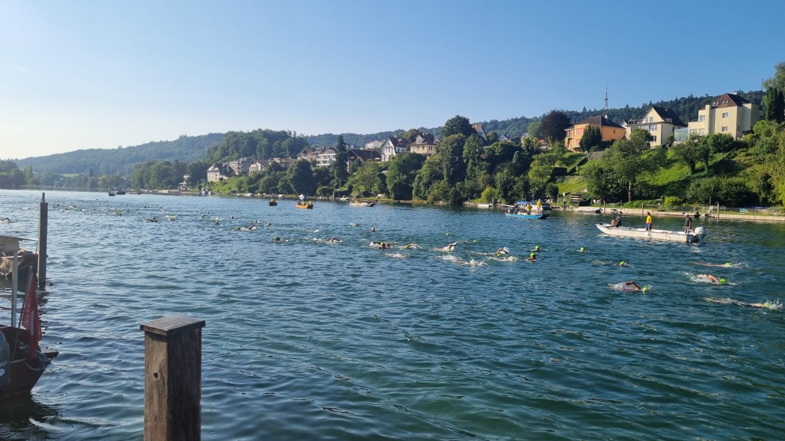 Impression vom Schwimmen im Rhein